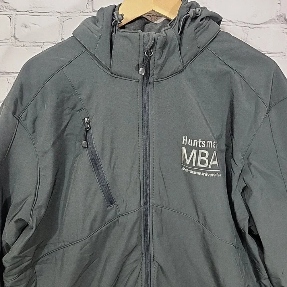 Eddie‎ Bauer Jacket Mens XL Huntsman MBA Utah State University Hooded